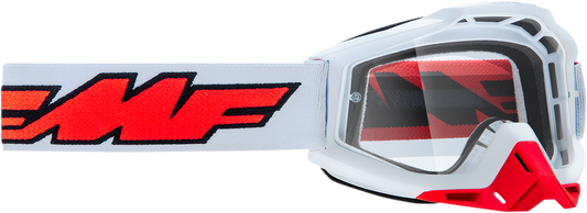 FMF PowerBomb Goggles - Rocket - White - Clear F-50036-00004 2601-2971