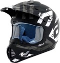 AFX FX-17 Helmet - Attack - Matte Black/Silver - Small 0110-7143