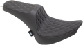 DRAG SPECIALTIES Predator III Seat - Double Diamond - Silver Stitching 0802-1360