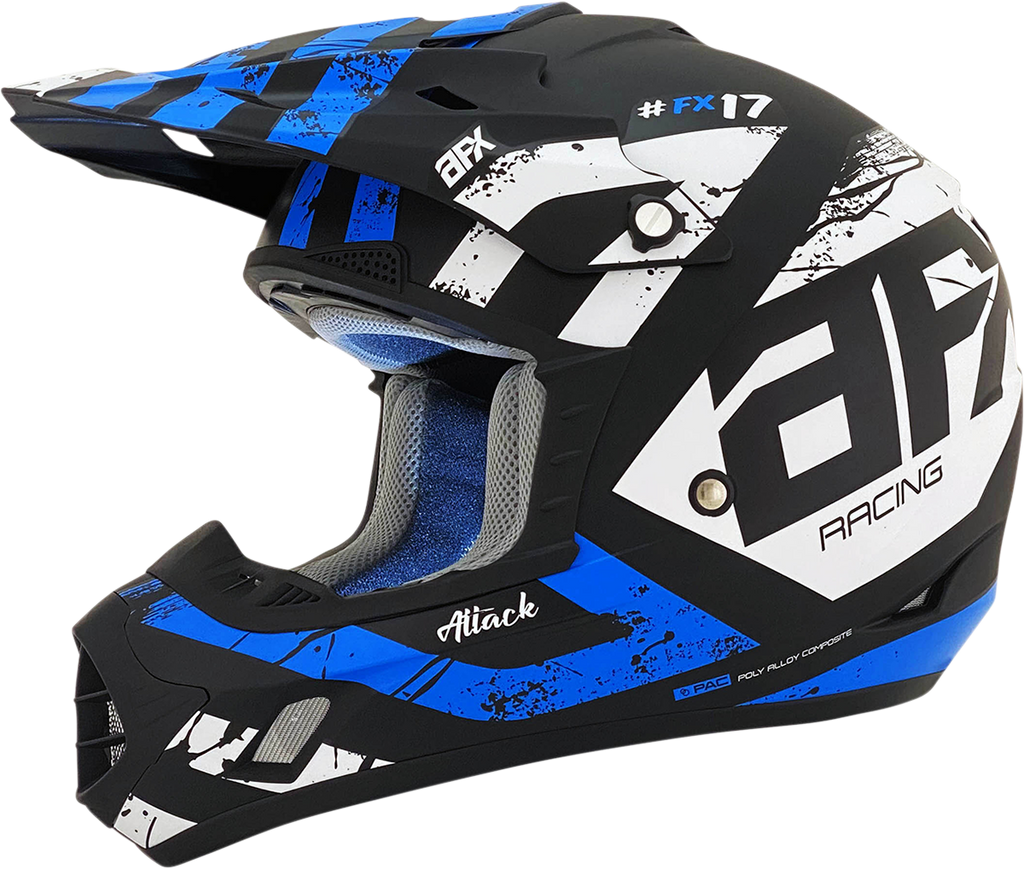 AFX FX-17 Helmet - Attack - Matte Blue/Black - Small 0110-7161