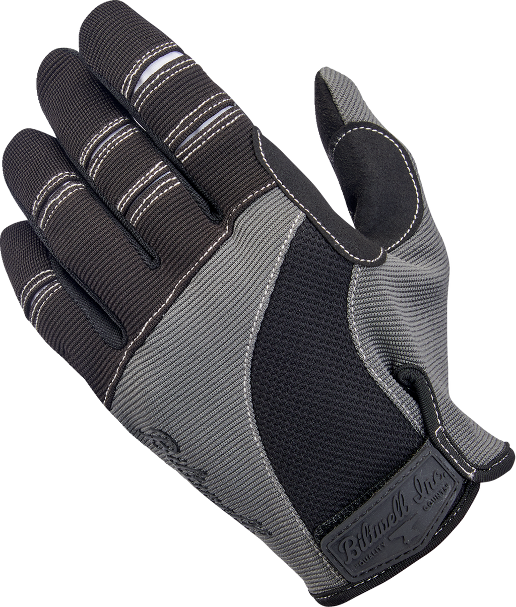 BILTWELL Moto Gloves - Gray/Black - Small 1501-1101-002