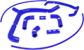 SAMCO SPORT Radiator Hose Kit - Blue - Honda HON36-BL