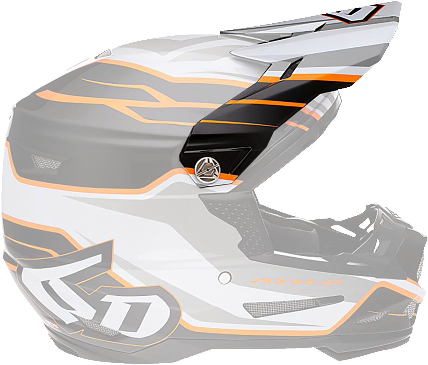 6D ATR-2 Visor - Phase - White Orange 72-6100
