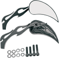 DRAG SPECIALTIES Flame Mirrors - Black 76446B
