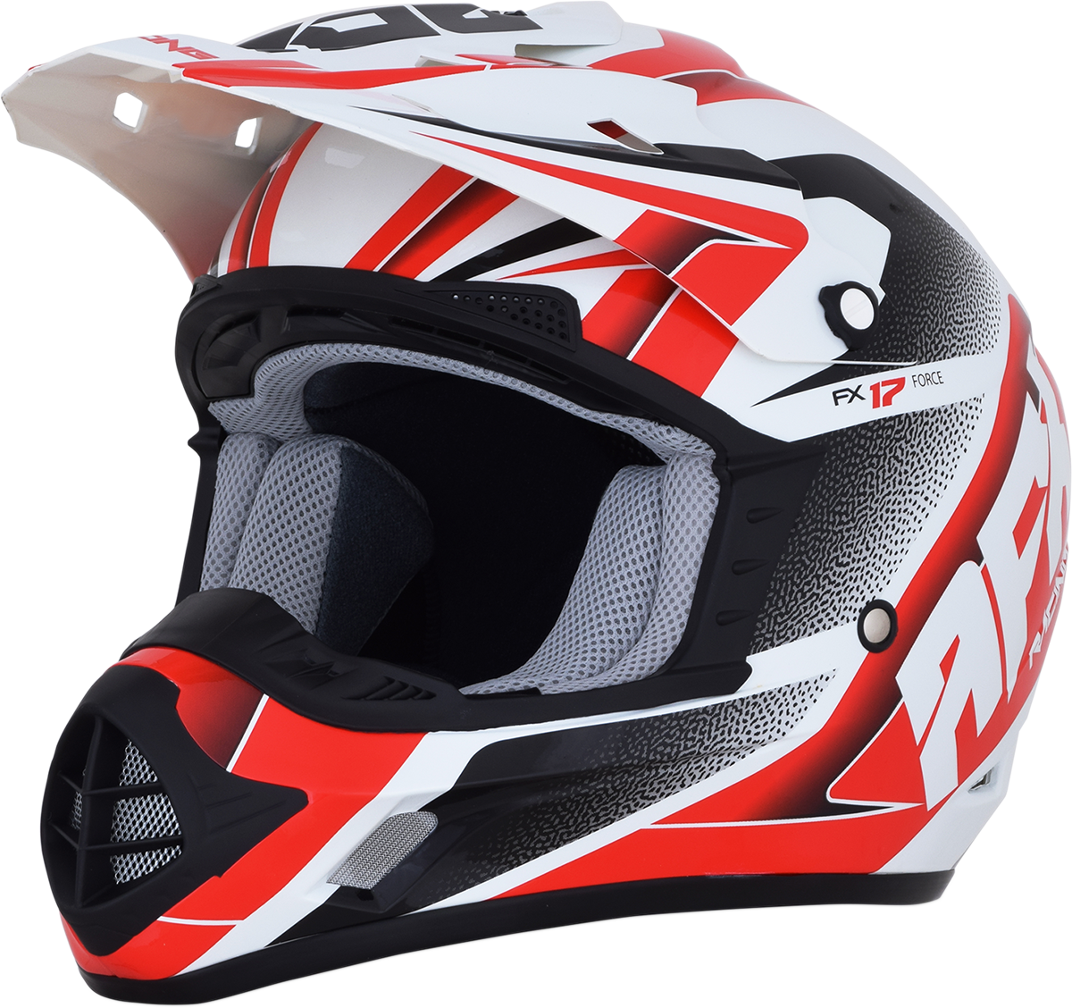 AFX FX-17 Helmet - Force - Pearl White/Red - 2XL 0110-5248