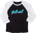 BILTWELL Women's 1985 Raglan T-Shirt - Black/White - Small 8144-060-002