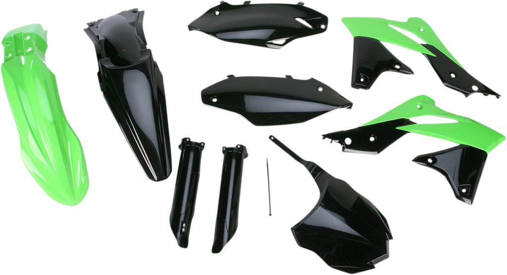 ACERBIS Full Replacement Body Kit - OEM '13 Black/Green 2314183914