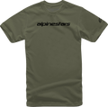 ALPINESTARS Linear Wordmark T-Shirt - Military/Black - XL 1212720206910XL