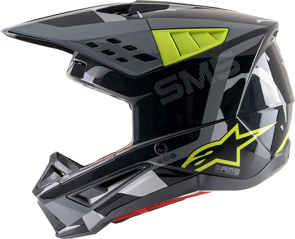 ALPINESTARS SM5 Helmet - Rover - Gray/Yellow - Medium 8303921-1592-MD