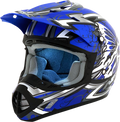 AFX FX-17 Helmet - Butterfly - Matte Blue - Large 0110-7124