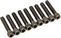 DRAG SPECIALTIES Camshaft Cover Knurled Bolt Kit - Black/Chrome - M8 MK779BK