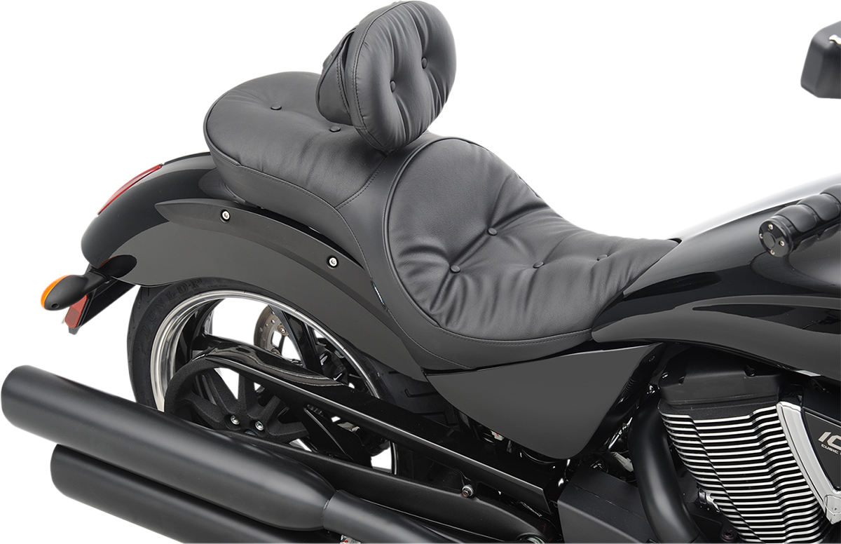 DRAG SPECIALTIES Low Profile Seat - Driver's Backrest - Pillow - Vegas NOT FIT WITH OEM BACKREST 0810-1607