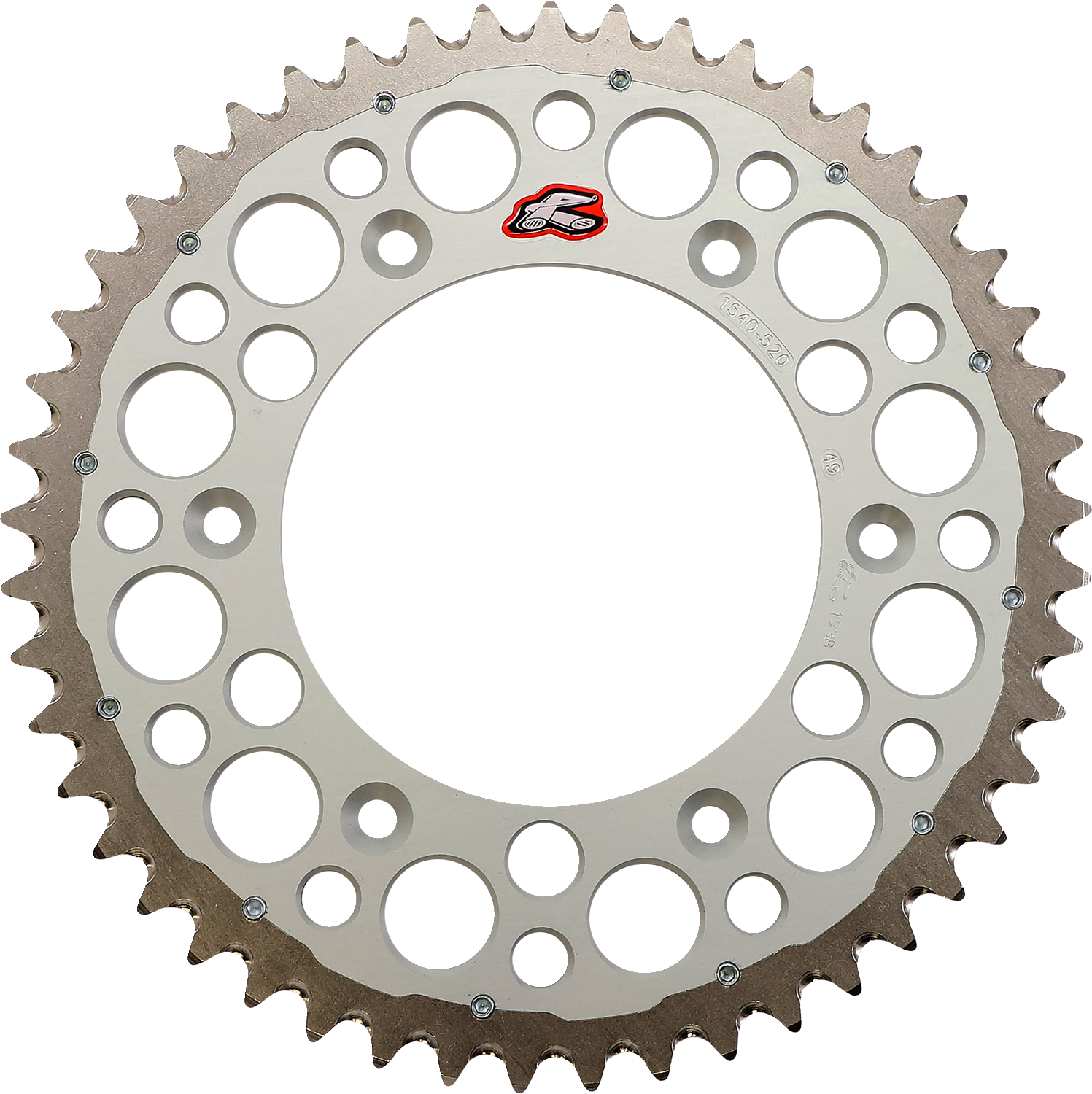 RENTHAL Twinring™ Rear Sprocket - 49 Tooth - Silver 1540-520-49GPSI