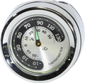 DRAG SPECIALTIES Handlebar Mount Thermometer - Chrome - For 1" Bar BLACK/SILVER FACE O91-6821TN