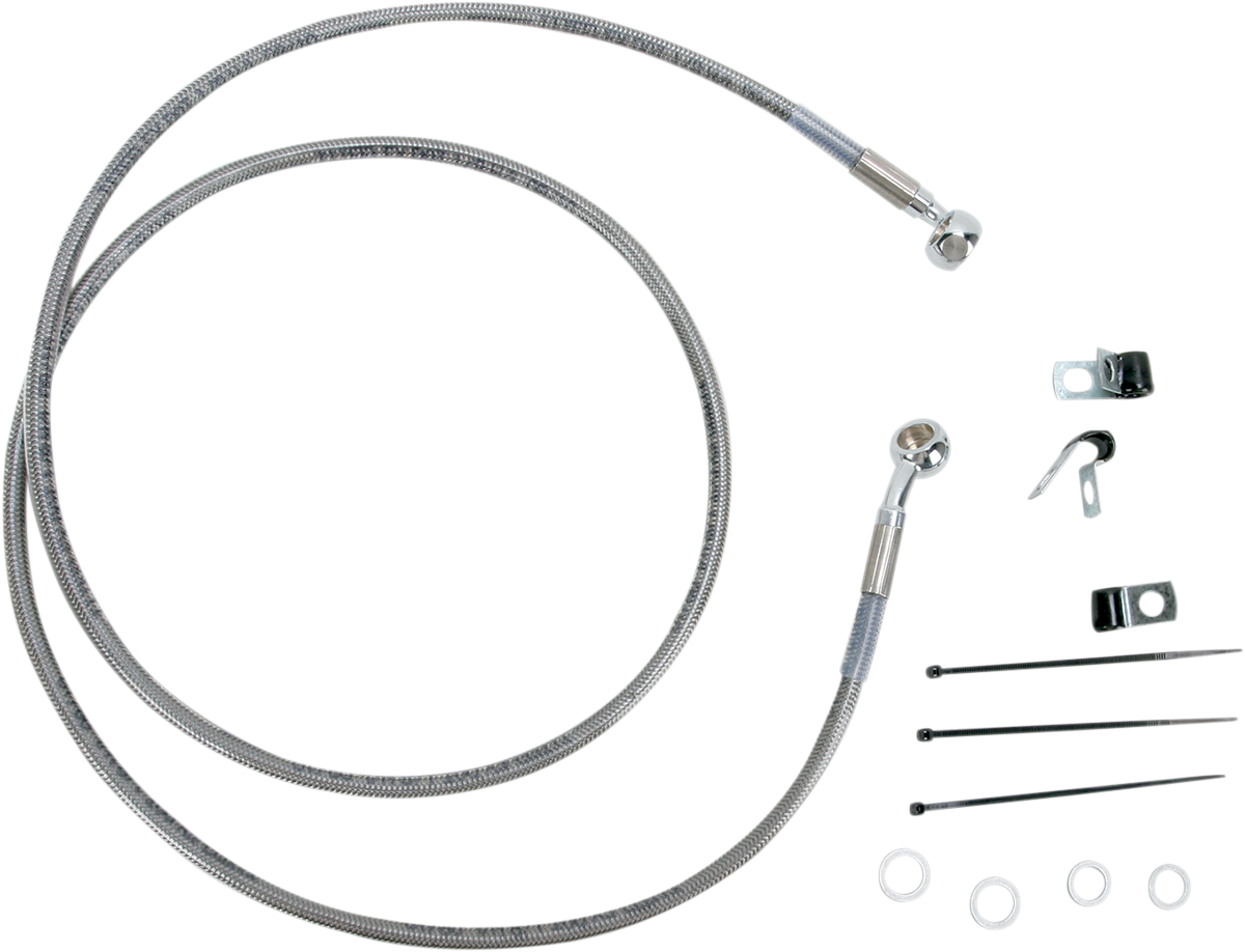DRAG SPECIALTIES Brake Line - Front - +8" - Stainless Steel 660214-8