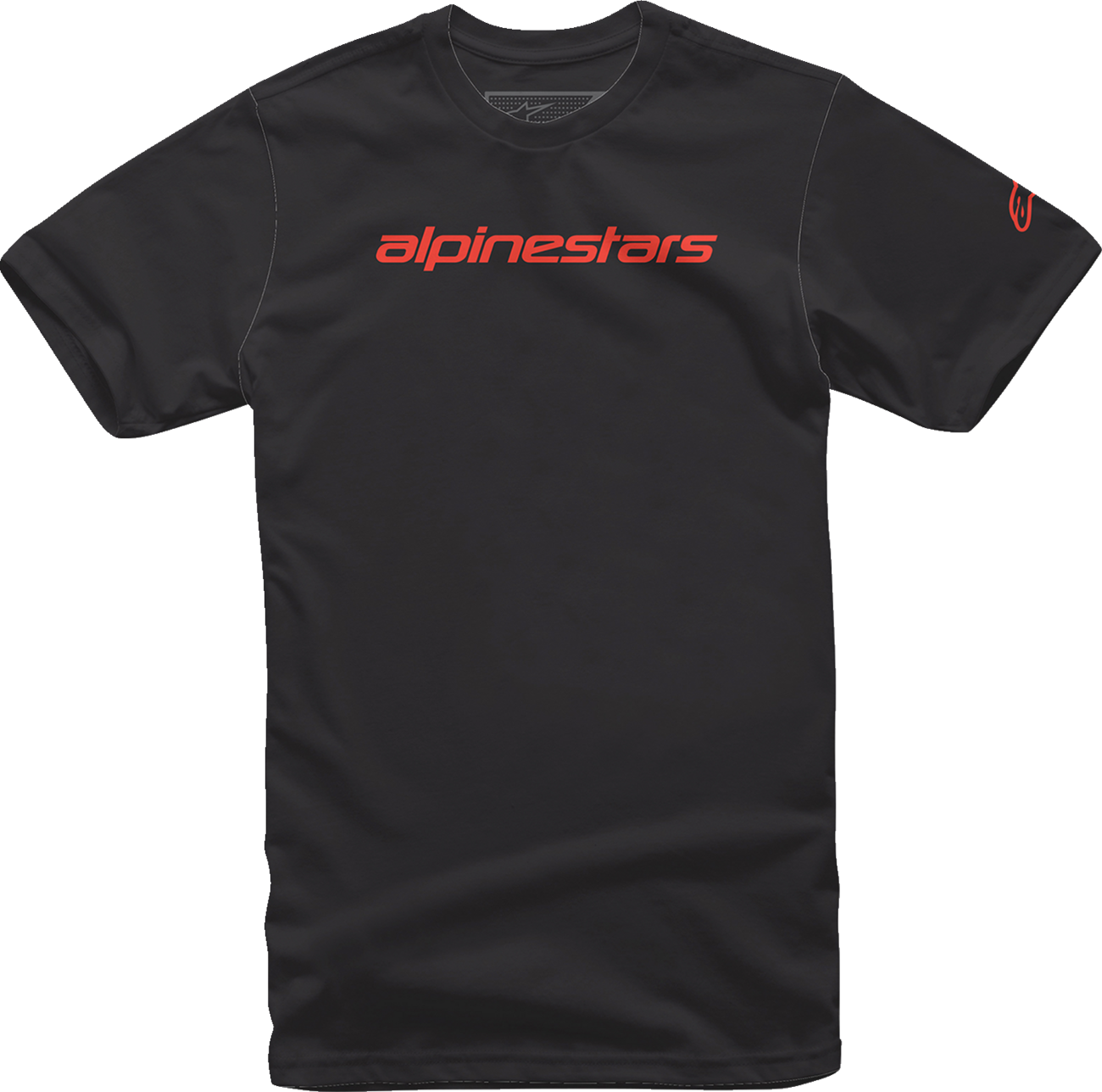 ALPINESTARS Linear Wordmark T-Shirt - Black/Warm Red - XL 1212720201523XL