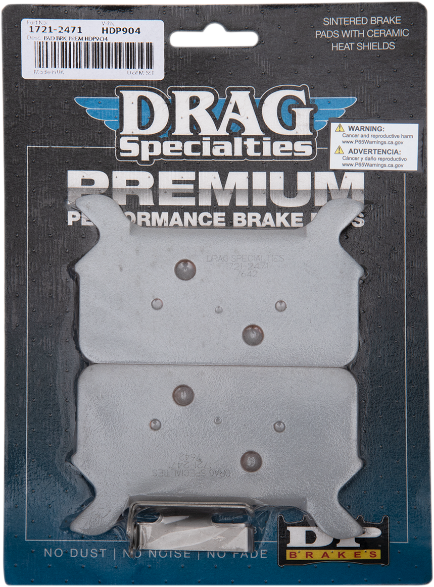 DRAG SPECIALTIES Sintered Brake Pads - Touring WRNG CALLOUT /WRNG PHOTO HDP904