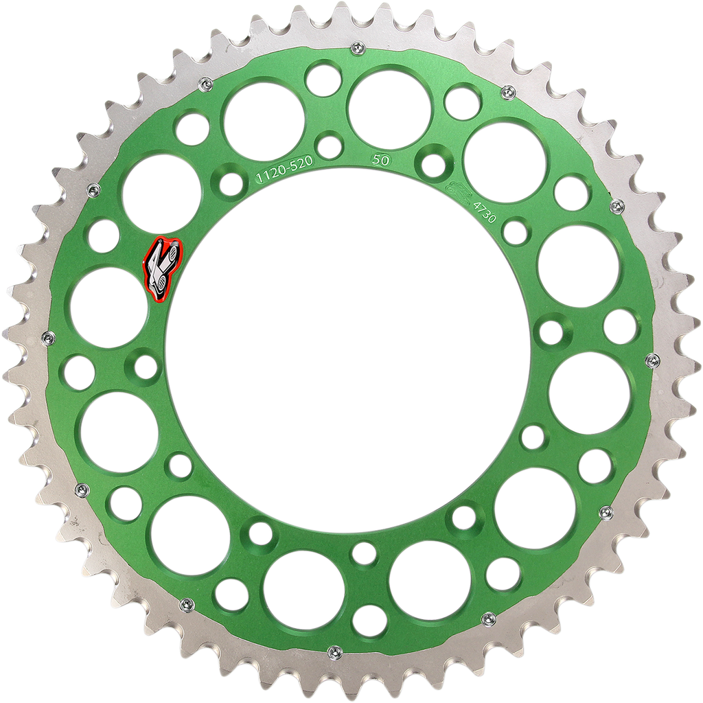 RENTHAL Twinring™ Rear Sprocket - 50 Tooth - Green 112052050GPGN