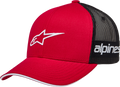 ALPINESTARS Back Straight Hat - Black/Red - One Size 1212813403010OS