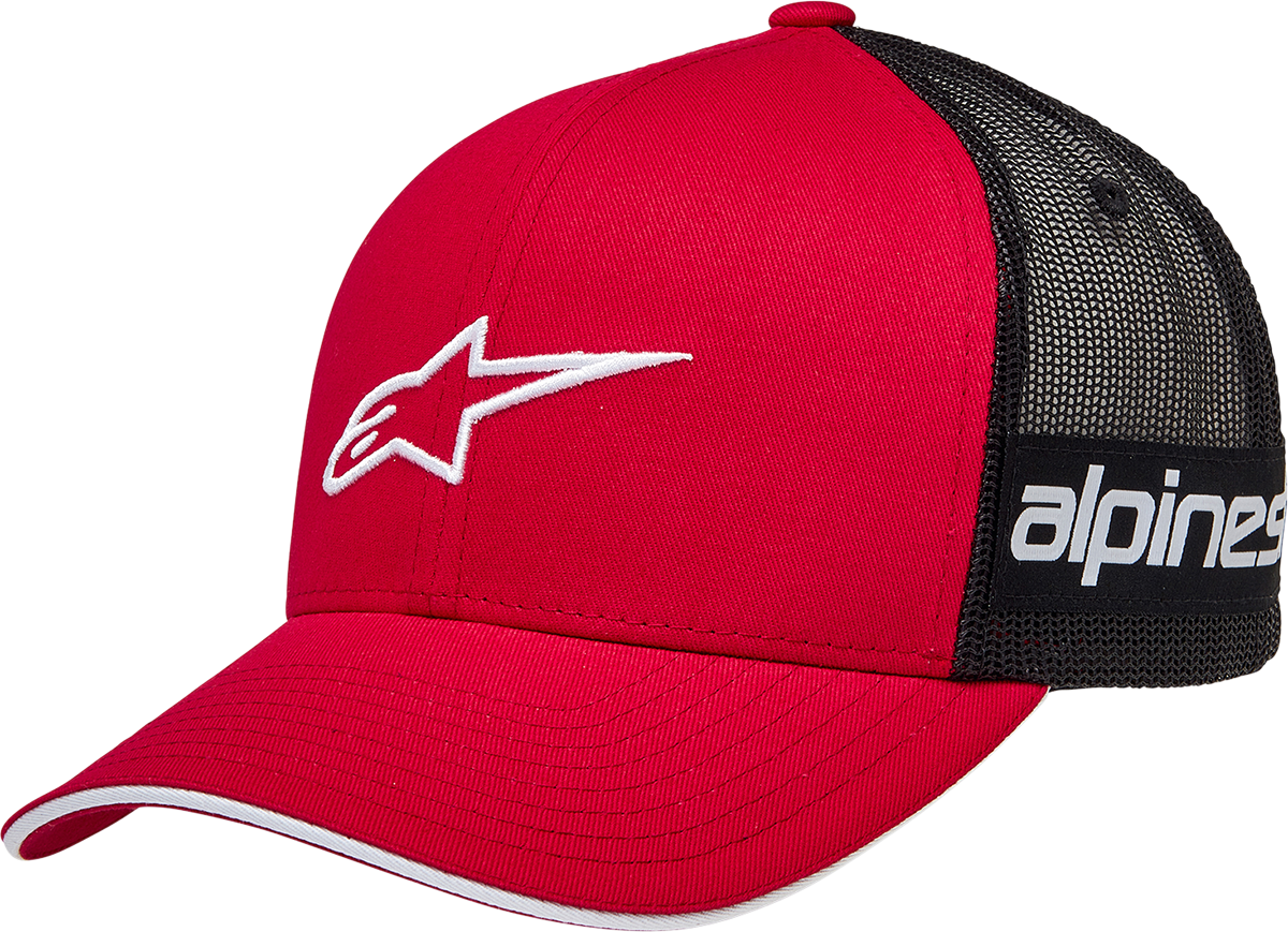 ALPINESTARS Back Straight Hat - Black/Red - One Size 1212813403010OS
