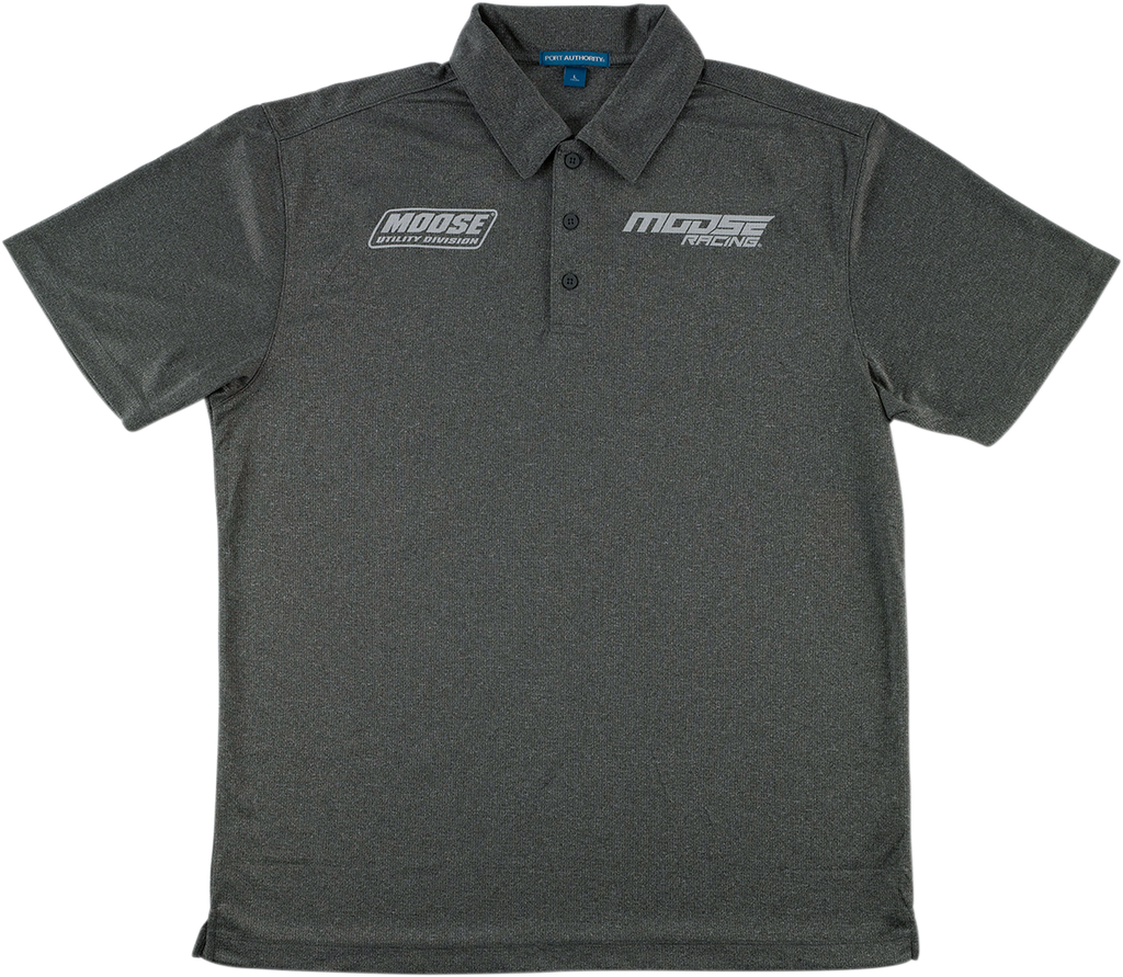 MOOSE RACING Polo Shirt - Heather Charcoal - Medium 3040-2655
