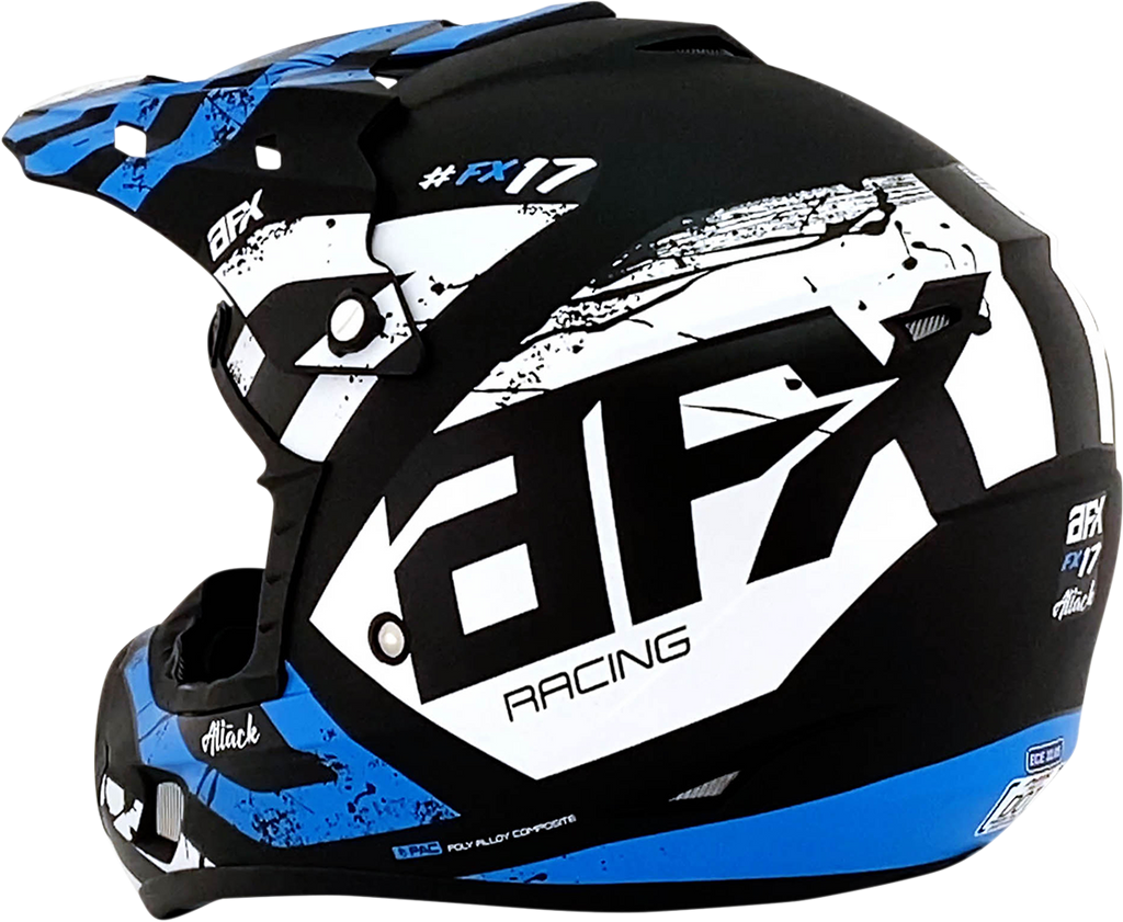 AFX FX-17 Helmet - Attack - Matte Blue/Black - XL 0110-7164