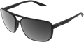 100% Konnor Aviator Sunglasses - Square - Matte Black - Black Mirror 61043-019-61
