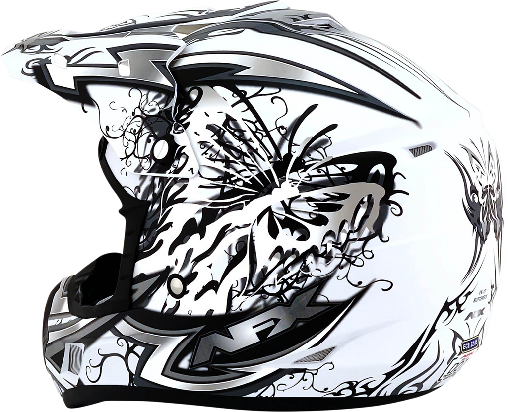 AFX FX-17 Helmet - Butterfly - Matte White - Large 0110-7129