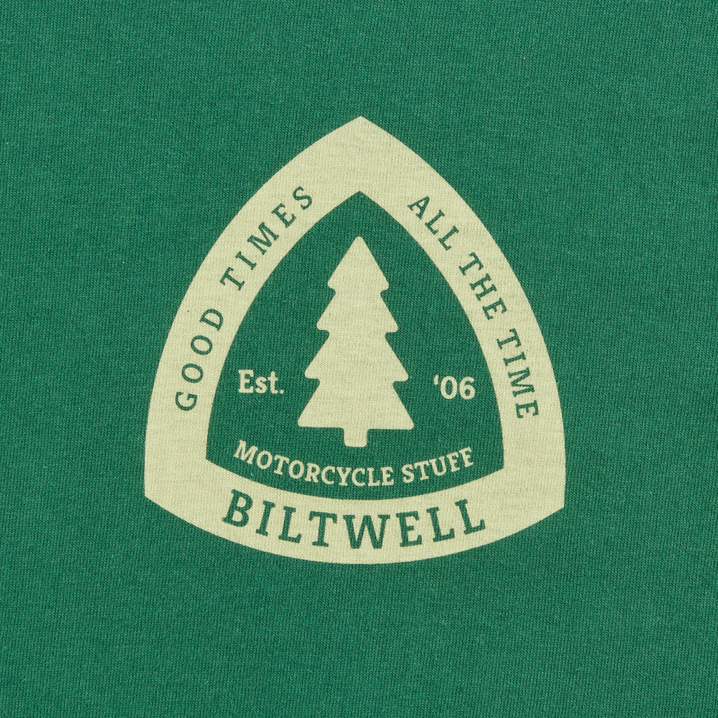 BILTWELL Good Times T-Shirt - Olive - 2XL 8101-075-006