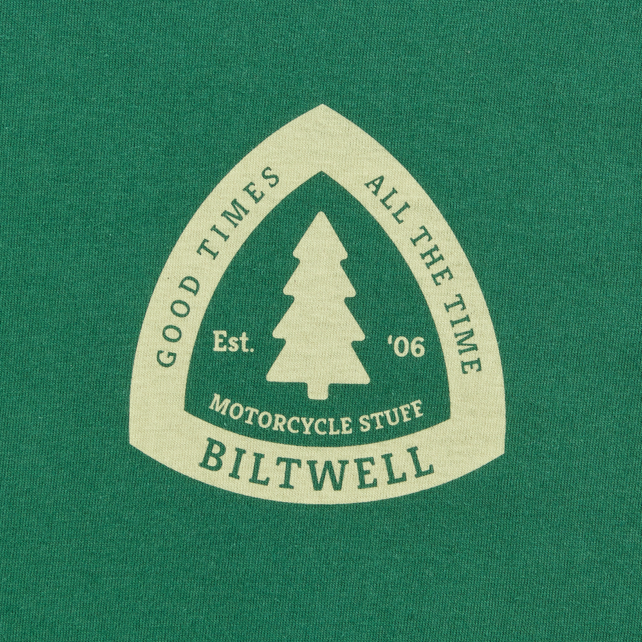 BILTWELL Good Times T-Shirt - Olive - 2XL 8101-075-006