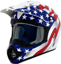 AFX FX-17 Helmet - Flag - White - Medium 0110-2376