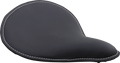 DRAG SPECIALTIES Seat - Spring Solo - Low-Profile - Large - Black Solar-Reflective Leather/White Perimeter Stitch 0806-0055