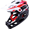 KALI Child Maya Full Face Helmet - Race - Gloss White/Red/Black 0221922112