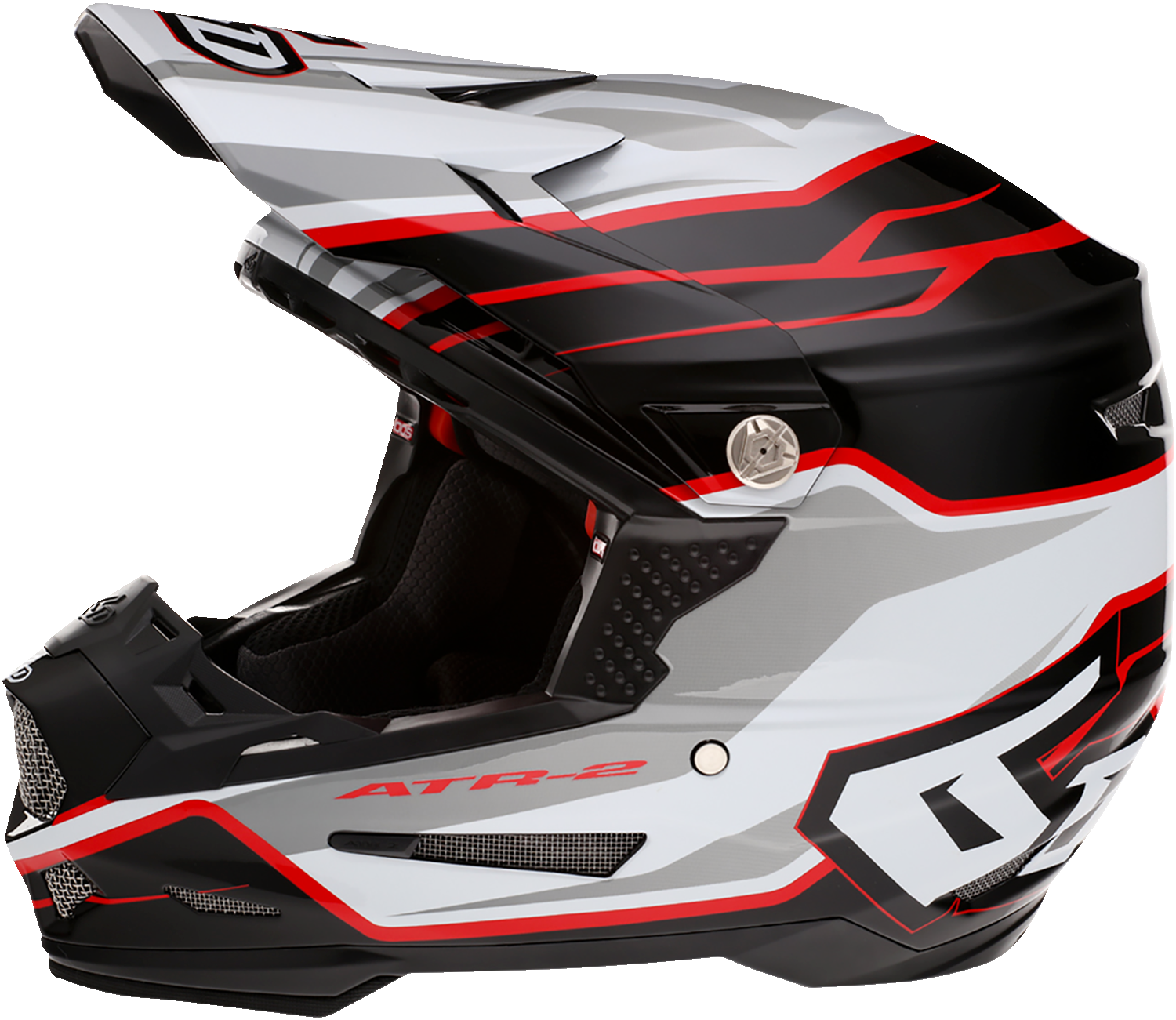 6D ATR-2 Helmet - Phase - White/Red - XS 12-2834