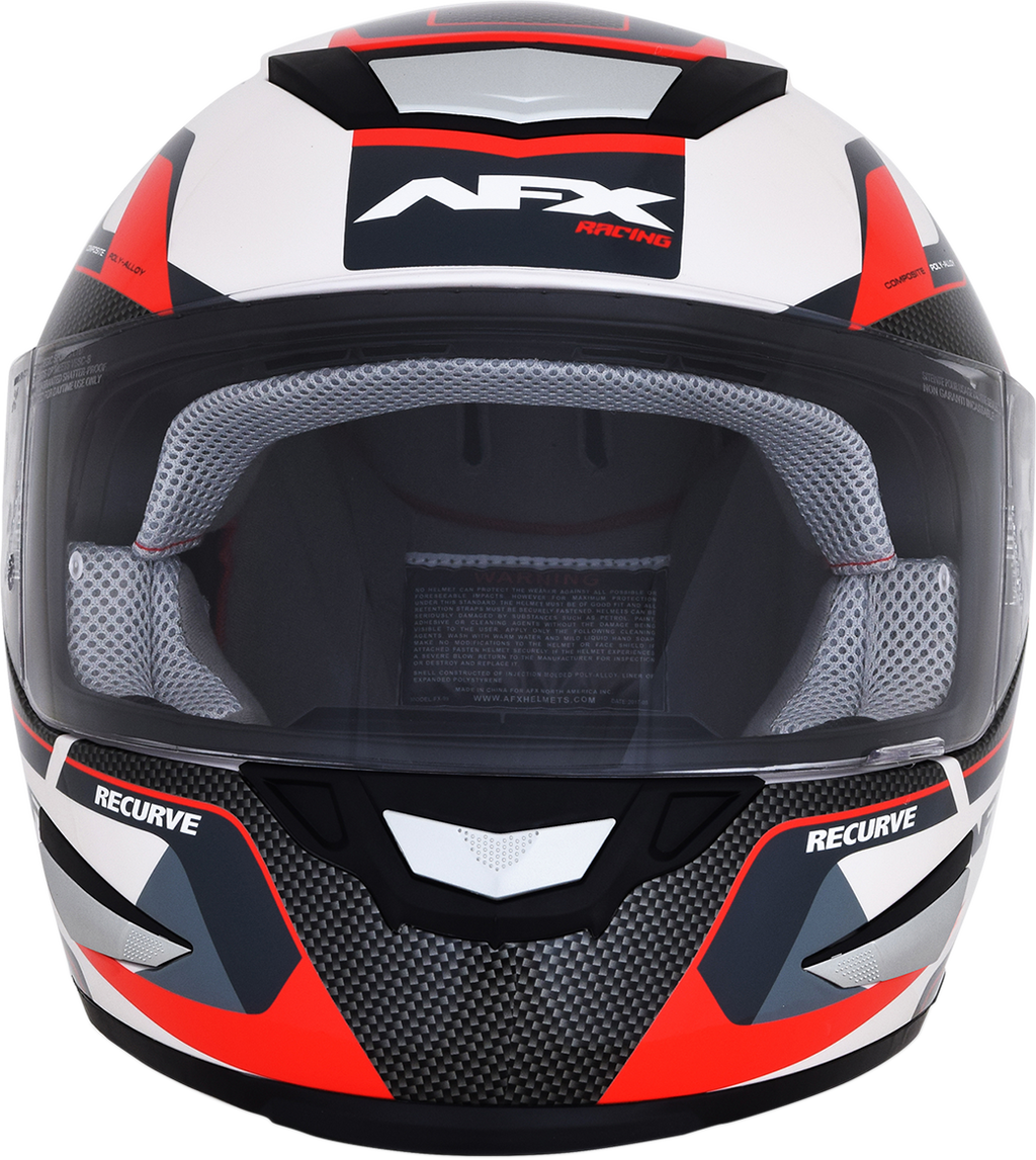 AFX FX-99 Helmet - Recurve - Pearl White/Red - XL 0101-11129