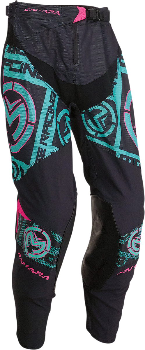 MOOSE RACING Sahara Pants - Black/Teal/Pink - 36 2901-9923