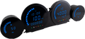 KOSO NORTH AMERICA HD-03L Four-Piece Gauge Kit - Blue Display N/F 21 AND LATER MODELS BA064910