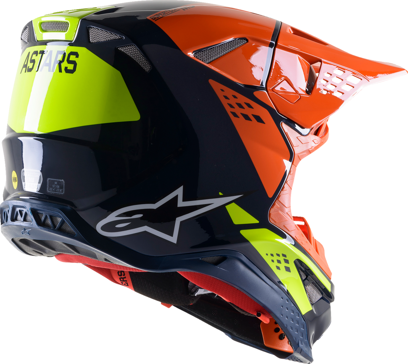 ALPINESTARS Supertech M8 Helmet - Factory - Blue/Orange/Yellow - Small 8302922-7445-SM