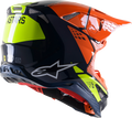 ALPINESTARS Supertech M8 Helmet - Factory - Blue/Orange/Yellow - Large 8302922-7445-LG