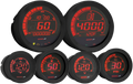 KOSO NORTH AMERICA HD-02 6-Piece Gauge Kit - Black BA050907