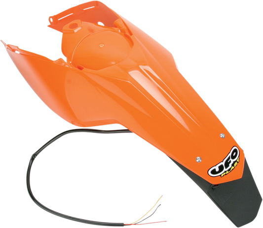 UFO Enduro Rear Fender - with Light - '98 - '20 KTM Orange KT03097-127