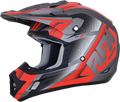 AFX FX-17 Helmet - Force - Frost Gray/Red - XL 0110-5206