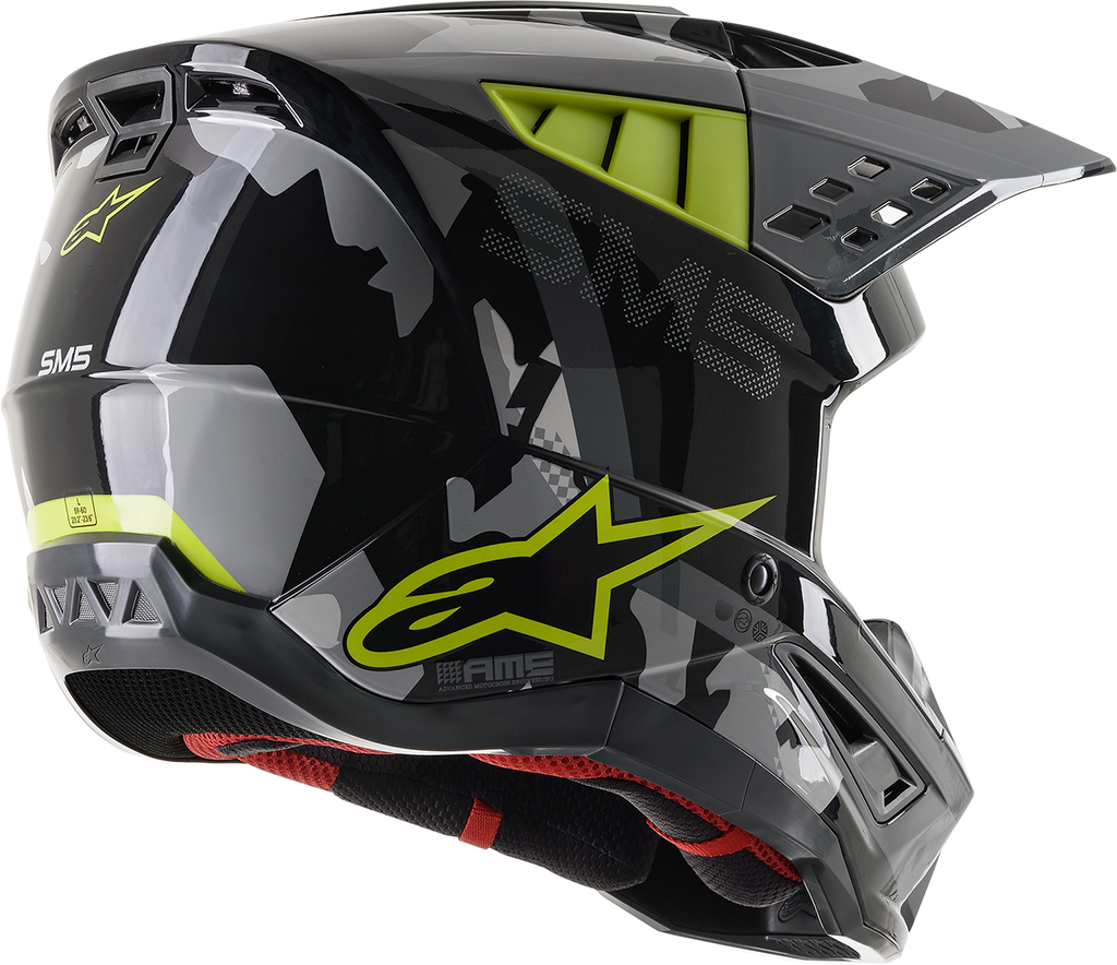 ALPINESTARS SM5 Helmet - Rover - Gray/Yellow - 2XL 8303921-1592-2X