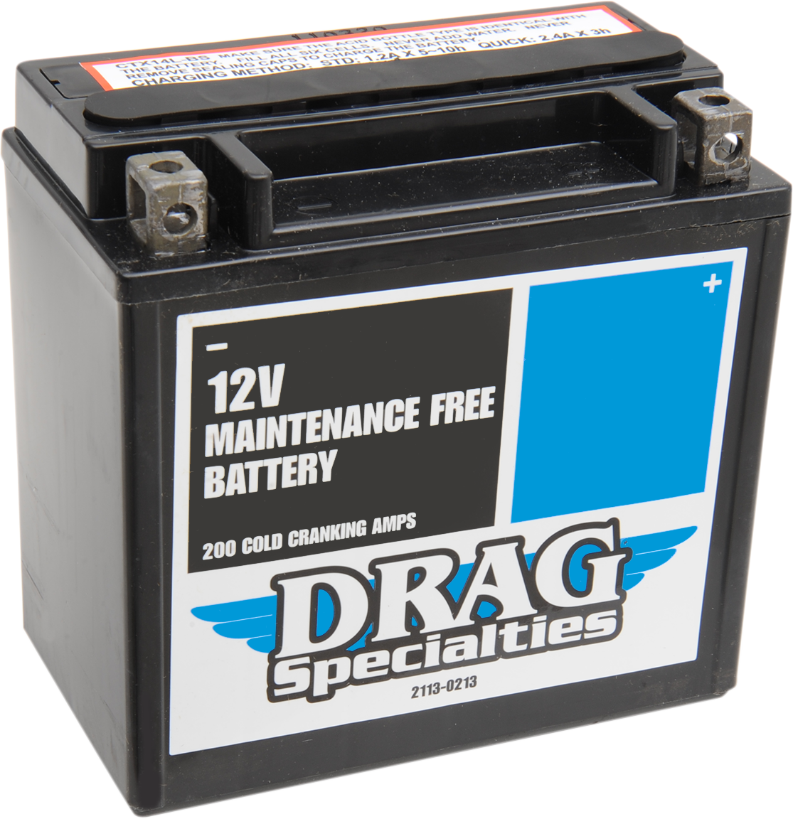 DRAG SPECIALTIES AGM Battery - YTX14LBS DTX14L-BS
