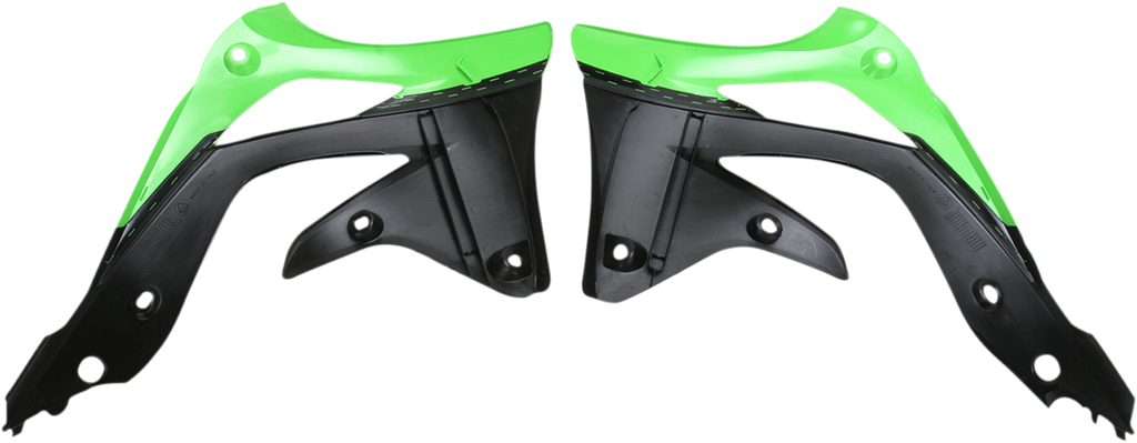 ACERBIS Radiator Shrouds - Green/Black 2250431089