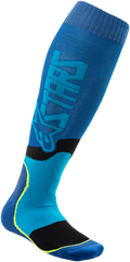 ALPINESTARS MX Plus 2 Socks - Black/Cyan - Large/2XL 4701920-707-L2X