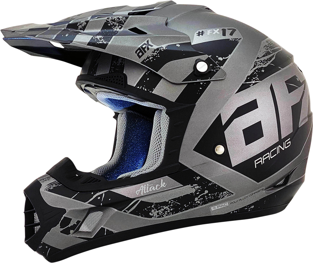 AFX FX-17Y Helmet - Attack - Frost Gray/Matte Black - Small 0111-1396