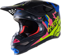 ALPINESTARS Supertech M8 Helmet - Echo - MIPS® - Black/Blue/Yellow/Pink - XL 8302621-1759-XL
