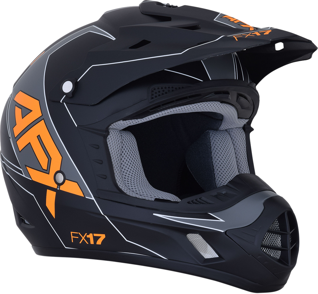 AFX FX-17 Helmet - Aced - Matte Black/Orange - XL 0110-6507