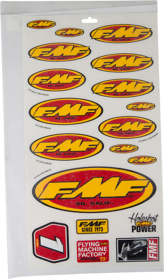 FMF Assorted Sticker Sheet 014800 4320-1610